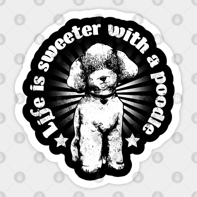 Toy Poodle Sticker by Black Tee Inc